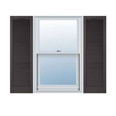 Ekena Millwork Lifetime Vinyl, Cathedral Top All Louver, Open Louver Shutters, w/Shutter-Loks, LL5C12X09600TG LL5C12X09600TG